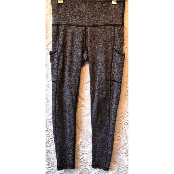 Aerie Chill Play Move Leggings Size M Dark Gray Square Front Pockets Loungewear - Picture 3 of 13